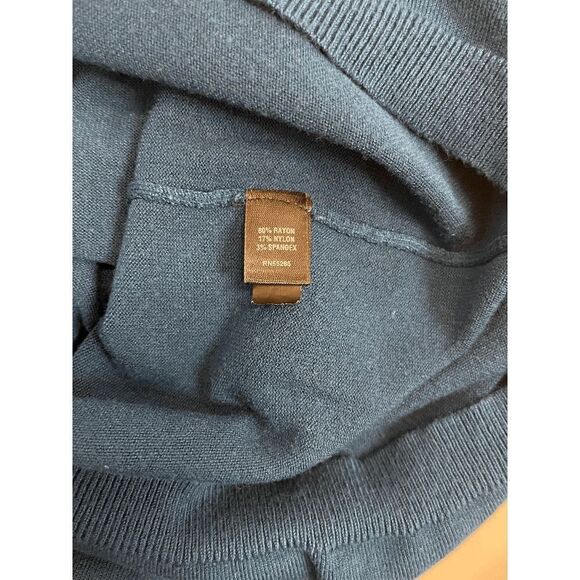 Dressbarn Womens Long Sleeve Front Ruffle Cardigan Sweater Blue Sz M - Picture 7 of 7